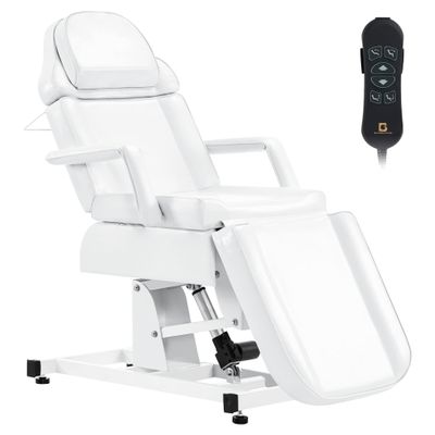 BarberPub Fully Electric Facial Bed with 3 Motor for Esthetician, Electric Tattoo Chair for Client, Facial Bed for Esthetician, Electric Adjustment 2751 (White)