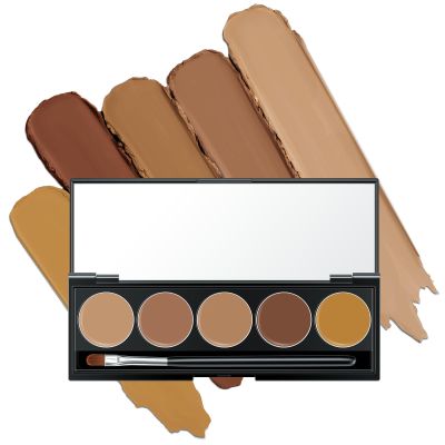 FALOCUTUS 5 In 1 Multi-Use Correcting Concealer Palette,Waterproof Long Lasting Contour Palette,Professional Creamy Concealer Kit for Women,Easy to Create Full Coverage and Natural Finish.#3