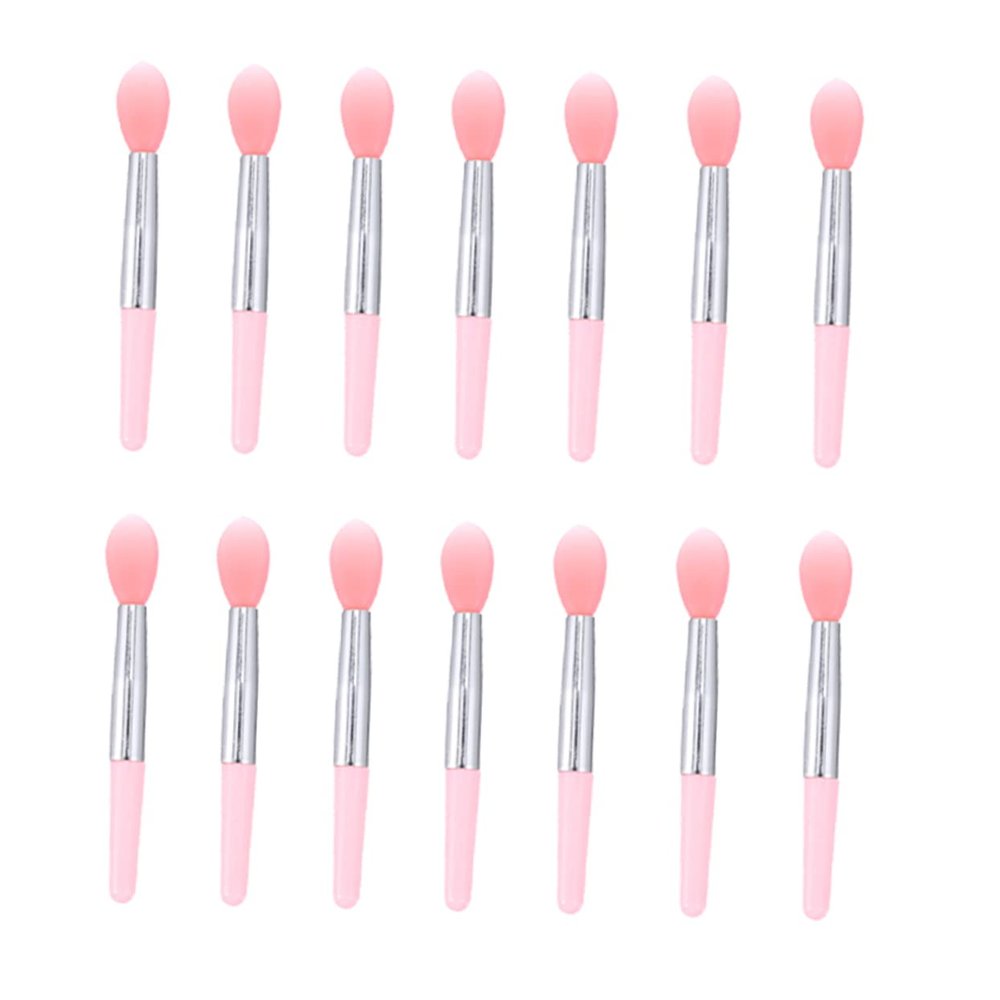 Beatifufu 15pcs Mini Lip Mask Silicone Lip Brush Set for Makeup Eyeshadow Applicator