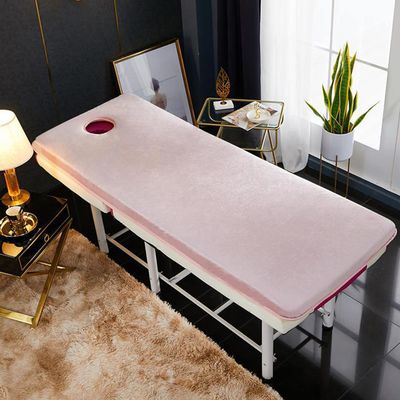 0.8"/1.6"/2.4" Thickness Massage Table Topper with Elastic Bands,Spa Bed Topper Foam Pad for Beauty Salon,Non-Slip Lash Bed Cushion Only,Square/Round/Trapezoidal Head,Pink 6cm,S 70x185cm