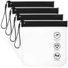 FOMIYES 4pcs Travel Toiletry Bags Airport Compliant Liquid Storage for Air Travel Beach Camping More Convenient Detachable Lanyard Design view 1