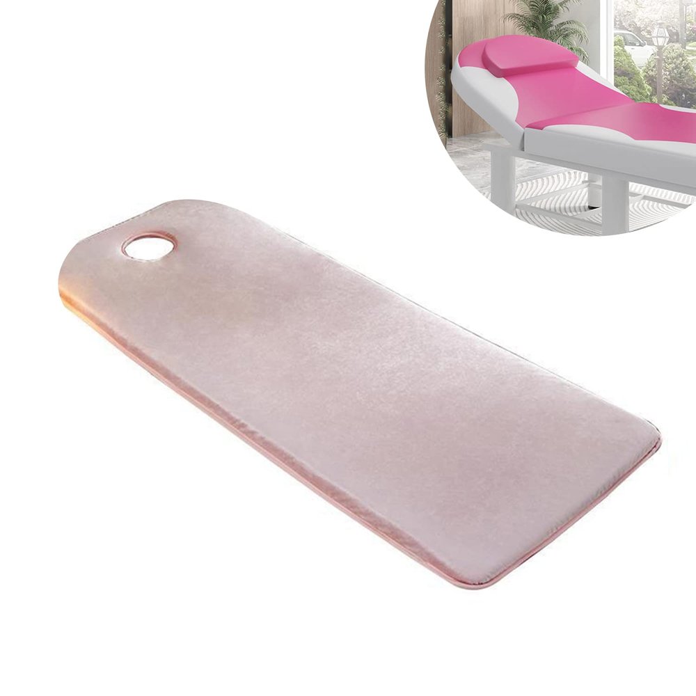 0.8"/1.6"/2.4" Thickness Massage Table Topper with Elastic Bands,Spa Bed Topper Foam Pad for Beauty Salon,Non-Slip Lash Bed Cushion Only,Square/Round/Trapezoidal Head,Pink 4cm,R 70x190cm