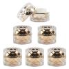 LXLK 96 Pcs 7g/7ml Gold Cream Container Plastic Diamond Shape Cosmetic Jars Empty Refillable Sample Containers Pot for Lotion Lip Balm Eye Shadow Nails Powder Paint Jewelry Earrings view 1