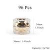 LXLK 96 Pcs 7g/7ml Gold Cream Container Plastic Diamond Shape Cosmetic Jars Empty Refillable Sample Containers Pot for Lotion Lip Balm Eye Shadow Nails Powder Paint Jewelry Earrings view 3