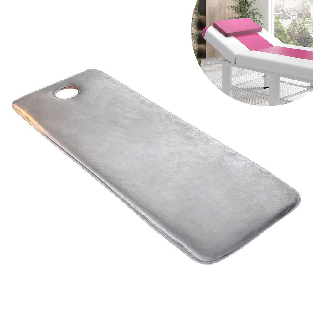 0.8"/1.6"/2.4" Thickness Massage Table Topper with Elastic Bands,Spa Bed Topper Foam Pad for Beauty Salon,Non-Slip Lash Bed Cushion Only,Square/Round/Trapezoidal Head,Gray 4cm,S 70x190cm