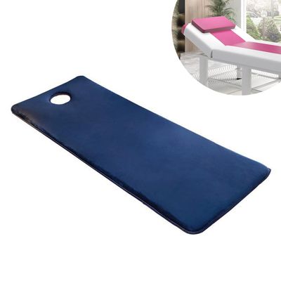 0.8"/1.6"/2.4" Thickness Massage Table Topper with Elastic Bands,Spa Bed Topper Foam Pad for Beauty Salon,Non-Slip Lash Bed Cushion Only,Square/Round/Trapezoidal Head,Blue 4cm,S 80x190cm