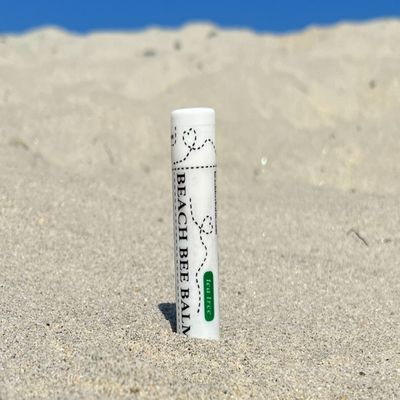 Beach Bee Balm Natural Lip Care - Organic Beeswax, Coconut & Olive Oil Blend - Handcrafted & Sustainable - Made in San Diego - Wholesome, Moisturizing Lip Balm (Tea Tree Balm, 10-Pack)