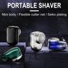 Minirazor Unbeatable Shave Even on The Go, Vementa Minirazor, Pocket Size Portable Shaver Wet and Dry Mens Razor USB Rechargeable, Easy One-Button Use Suitable for Home, Car (Green) view 2