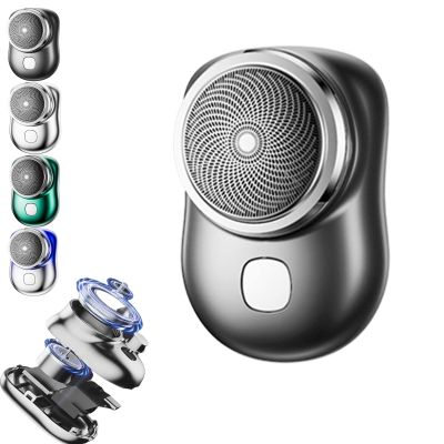 Minirazor Unbeatable Shave Even on The Go, Vementa Minirazor, Pocket Size Portable Shaver Wet and Dry Mens Razor USB Rechargeable, Easy One-Button Use Suitable for Home, Car (Black)