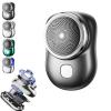Minirazor Unbeatable Shave Even on The Go, Vementa Minirazor, Pocket Size Portable Shaver Wet and Dry Mens Razor USB Rechargeable, Easy One-Button Use Suitable for Home, Car (Black) view 1