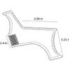 2 Pcs Beard Shaper & Curve Cut Edge Guide Template for Men - Clear Template for Trimming Mustache, Goatee, Neckline, and Styling Perfect Beard & Hairstyle view 3