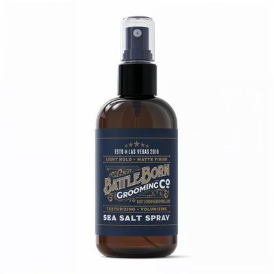 Battle Born Grooming Co Sea Salt Spray (8 fl oz)  Natural, Vegan, Texturizing Spray for Effortless Beach Hair & Waves  Adds Volume, Texture, and Thickness  Unisex