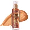 AbluFirst Shimmer Body Oil 100ml Face Glitter Summer Body Moisturizing Light Shimmering Glow Non-Sticky Party Luminizer and Illuminator Smooth (3.38 Fl Oz Pack of 1, Bronze Gold) view 1