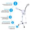 Alvinlite Facial Steamer 2-in-1 Pro on Wheels Ionic Ozone Facial Steamer with LED 5X Magnifying Floor Lamp Machine Hot Mist Function Stand for Personal Home Salon Spa Skin Cleaning view 4