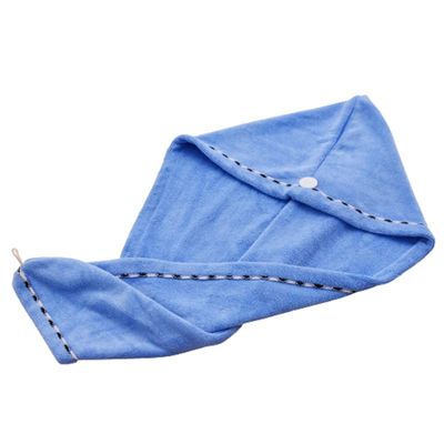 2 Pack Microfiber Hair Towel, Solid Color Super Absorbent Soft Quick Drying Hair Turban for Women, Men and Kids