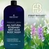 First Botany, ALL Natural Body Wash - Fights Body Odor, Athlete's Foot, Jock Itch, Nail Issues, Dandruff, Acne, Eczema, Shower Gel for Women & Men, Skin Cleanser -16 fl oz (Rosemary Mint) view 2