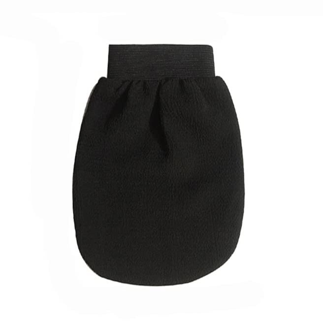 1 Piece Double Sided Hammam Scrub Mitt Magic Peeling Glove Exfoliating Tan Removal Mitt (Color : Black)