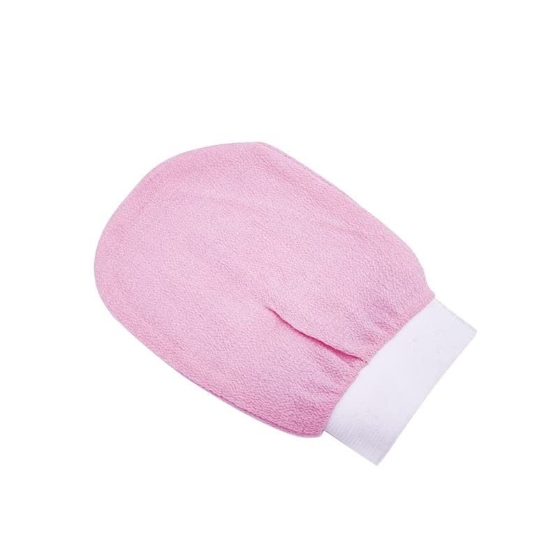 1 Piece Double Sided Hammam Scrub Mitt Magic Peeling Glove Exfoliating Tan Removal Mitt (Color : Pink)