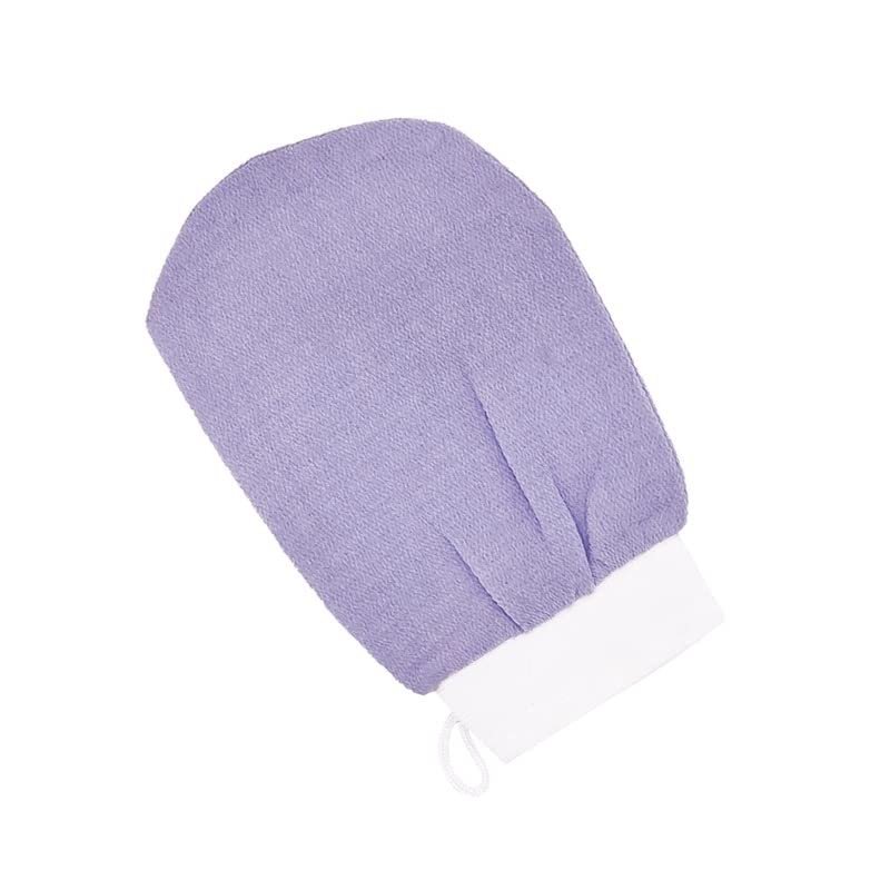 1 Piece Double Sided Hammam Scrub Mitt Magic Peeling Glove Exfoliating Tan Removal Mitt (Color : Purple)