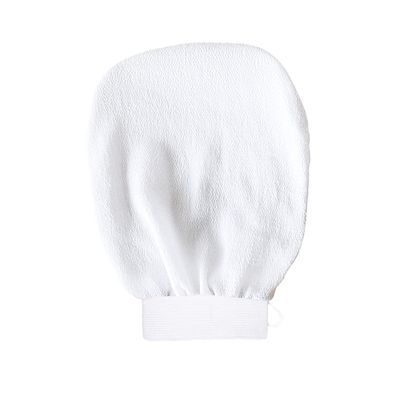 1 Piece Double Sided Hammam Scrub Mitt Magic Peeling Glove Exfoliating Tan Removal Mitt (Color : White)
