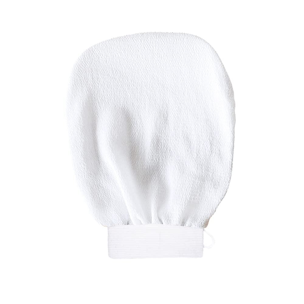 1 Piece Double Sided Hammam Scrub Mitt Magic Peeling Glove Exfoliating Tan Removal Mitt (Color : White)