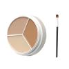 Tri-Color Concealer, Moisturizing & Long Lasting, 3 IN 1 Color Correcting Concealer Cream Concealer Contour & Highlight, Conceals Dark Circles Blemish, Travel Size Makeup Concealer Contour Palette (B) view 1