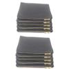10pcs 12oz cotton canvas makeup bag with gold metal zip 7x10in canvas cosmetic pouch (black) view 1
