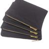 10pcs 12oz cotton canvas makeup bag with gold metal zip 7x10in canvas cosmetic pouch (black) view 2