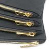 10pcs 12oz cotton canvas makeup bag with gold metal zip 7x10in canvas cosmetic pouch (black) view 3