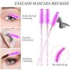300 PCS Eyelash Extension Supplies Kit Disposable Micro Swab Brush Eyebrow Spoolies Lip Stick Brush Mascara Wand Applicator Makeup Brush Tool (Purple Sets) view 3