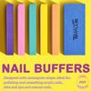 Nail Files and Buffers Set with 6PCS Rectangular Buffers and 6PCS White 100 180 Grit Files, Professional Nail Care Tools Kit for Women and Girls view 2