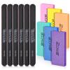 TsMADDTs Nail Files and Buffers Set with 6PCS Rectangular Buffers and 6PCS Black 100 180 Grit Files, Professional Nail Care Tools Kit for Women and Girls view 1