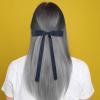 Ambesi Hair Bow Hair Clips, White Navy Blue Long Tail French Ribbon Bows with Tassels, Bowknot Hair Barrettes for Women Girls, Dress Up Accessories for Birthday/Party/Show/Christmas view 2