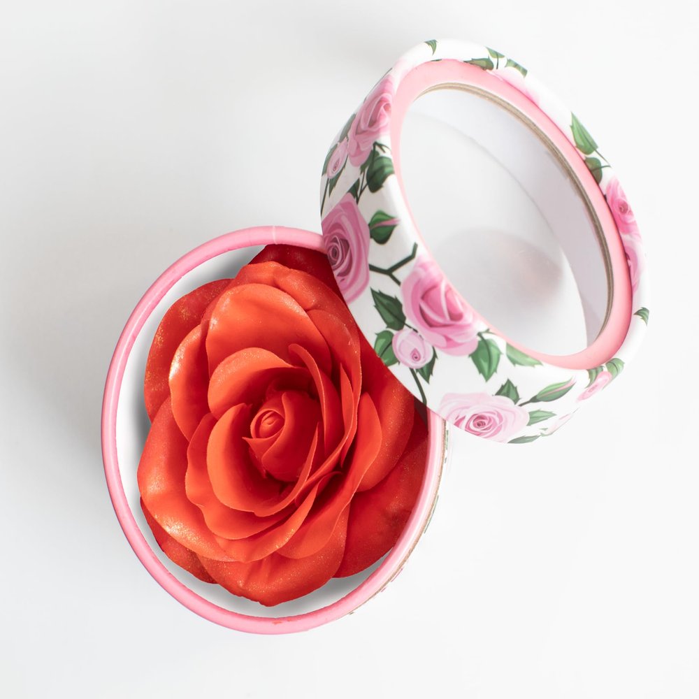 3D Rose-Shaped Cream Blush in Orange - Radiant Glow, Blendable Texture, with Real Rose Scent | Hermoso Rubor en Forma de Rosa