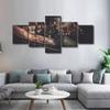 Tattoo Equipment Pictures Wall Art 5 Panel Tattoo Machine Paintings Beauty Salon for Living Room Bedroom Bathroom Office Makeup Artwork House Tattoo Room Wall Decor Framed Ready to Hang(50"Wx24"H) view 4