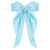 1PC Satin Hair Bows for Women Large Hair Barrettes Ribbon for Girls Giant Long Bow Hair Clips Ponytail Holder Silk Big Hair Clips Accessories for Women(Blue) view 1