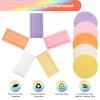 120 Pcs Facial Sponge Compressed, Luxiv 5 Colors Face Cleansing Sponge Estheticians Compressed Makeup Facial Sponge Round Wash Face Sponges for Women Compress Exfoliating Removal Sponge (Mix-color B) view 3