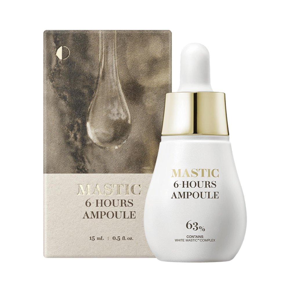 Mastina Mastic Ampoule - Facial Serum for Glass&Radiant Skin. White Mastic Complex 63% + Tranexamic Acid 2% + Niacinamide 5% Acid, Korean Skin Care (Dropper, 0.5fl oz)