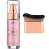 PHOERA Body Shimmer Oil,Bronzer Body Glow Oil Highlighter Luminizer with Makup Bursh,Self Tanning Lotion,1oz/Jars (104#Sparkle Pink) view 1