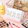 2PCS Bride to be Patch Letter Makeup Bag Bridal Shower Gifts for Engagement Wedding Bachelorette Bridesmaid Gifts for Bride Mrs Pearl Rhinestone Travel Bag White PU Leather Make Up Bag Pouch for Purse view 4