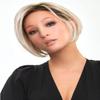 Ignite Large Cap Wig Color FS17/101S18 - Jon Renau Wigs 5.75" Short Angled Layers Heat Resistant SmartLace Front Hand-Knotted Cap Sleek Bob Natural Hairline Bundle Hairloss Booklet, Comb view 1
