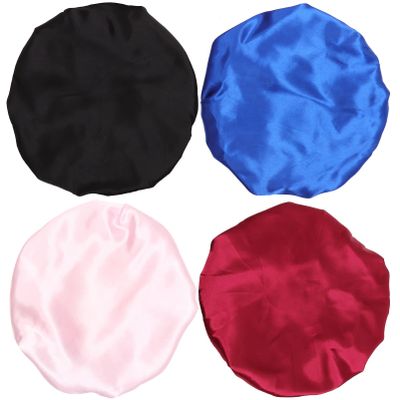 FOMIYES 4pcs Satin Sleep Caps for Women Bonnet Hair Wraps for Sleeping Makeup and Showers Includes and Colors
