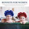FOMIYES 4pcs Satin Sleep Caps for Women Bonnet Hair Wraps for Sleeping Makeup and Showers Includes and Colors view 4