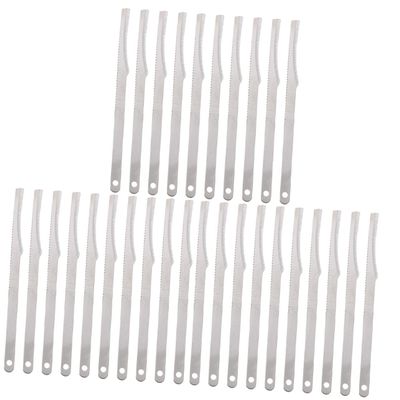 Healeved 30pcs Stainless Steel Foot Scraper for Dead Skin Removal Professional Pedicure Tools for Smooth Feet