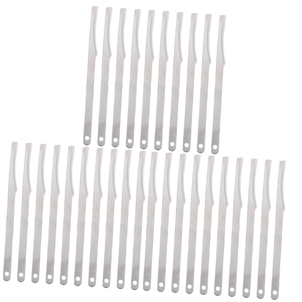 Healeved 30pcs Stainless Steel Foot Scraper for Dead Skin Removal Professional Pedicure Tools for Smooth Feet