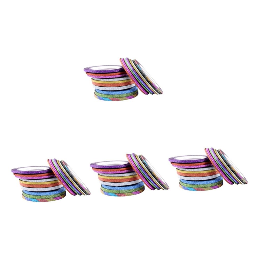 EXCEART 120pcs Nail Striping Tape Lines Nail Art Tape Sticker Wrap Manicure Accessory Decorations