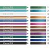 12Pcs Colored Gel Glitter Eyeliner Pencils Set Dark Light Emerald Green Sky Royal Blue Black White Pink Purple Brown Gold Eyeliner Pencils Eye Liner Liquid Liner Waterproof Smudge Proof delineadores view 2