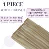 Fshine Genius Weft Highlight Human Hair Genius Weft Ash Blonde and Golden Blonde Sew in 22 Inch 60g Real Human Hair Extensions for Women view 2