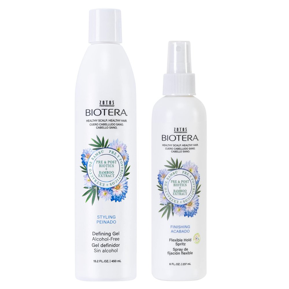 Biotera Styling Defining Gel & Finishing Flexible Hold Spritz | Flexible Sculpting & Shaping | Instant Texture | Maintains Volume & Shape | Vegan & Cruelty Free | Paraben Free | Color-Safe