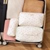 HBselect Quilted Makeup Bag, 3PCS Cotton Large Travel Makeup Bag, Cute Floral Coquette Make up Bag Cosmetic Bag Toiletry Bag for Women Girls view 3